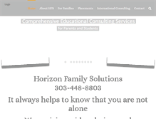 Tablet Screenshot of horizonfamilysolutions.com